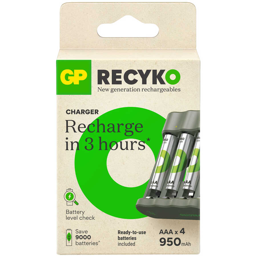  Gp B441 Usb Pil Şarj Cihazı 4 Adet 950 Aaa İnce Pilli Set