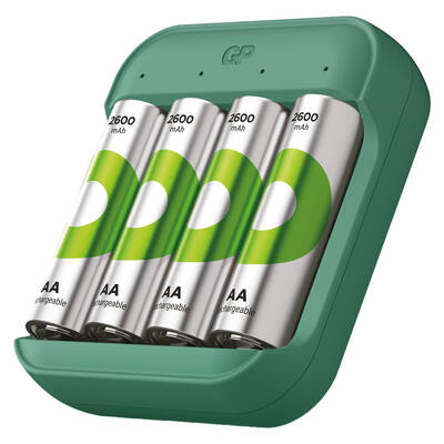 GP Batteries B423 USB Pil Şarj Cihazı 4 Adet 2600 AA Kalem Pilli Set