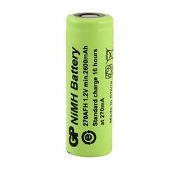 GP Batteries GP270AFH 2600 Mah Düz Kafa Şarjlı Endüstriyel AF Pil 1 Adet