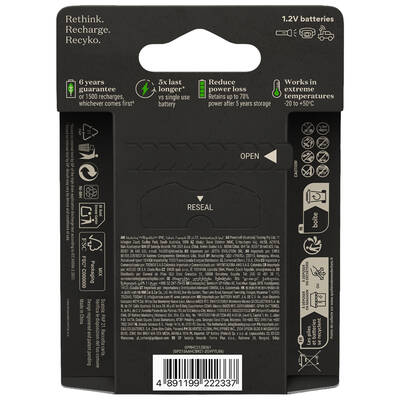 GP Batteries Recyko Pro AA Kalem Ni-Mh Şarjlı Pil, 1.2 Volt, 6’lı Kart