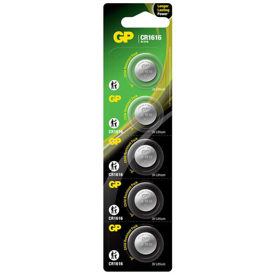  Gp Batteries Cr1616 1616 Boy Lityum Düğme Pil, 3 Volt, 5