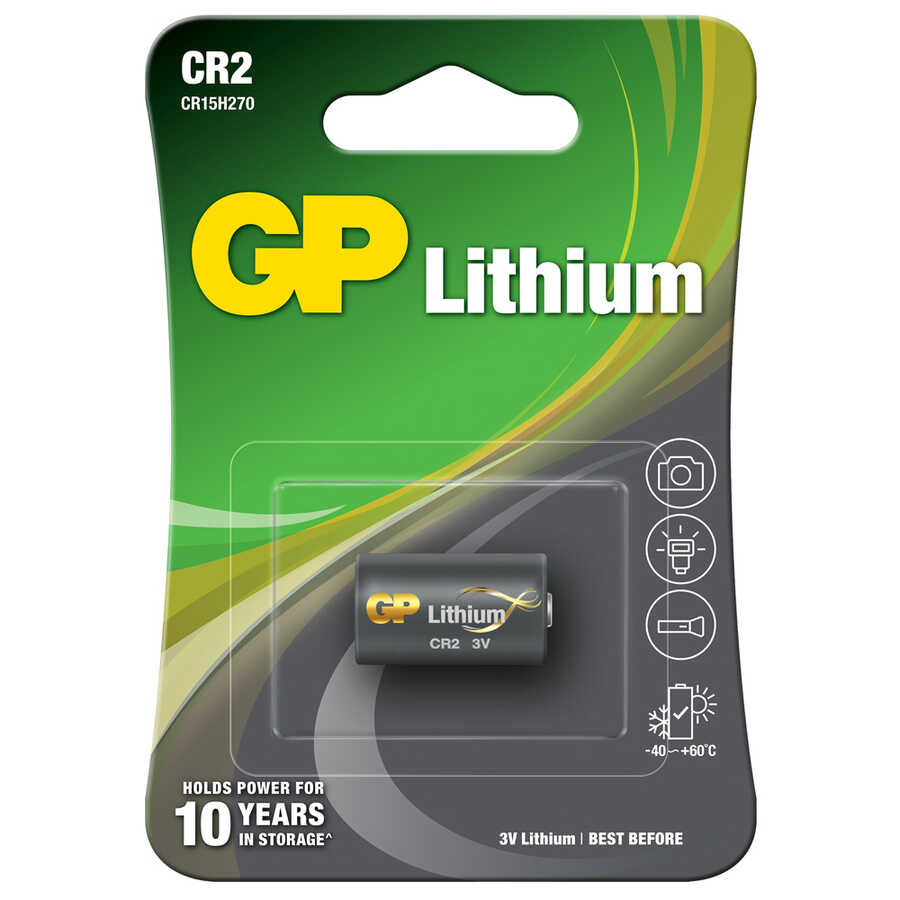  Gp Batteries Gpcr2 Dlcr2/cr2, Boy Lityum Pil, 3 Volt, Tekli Kart