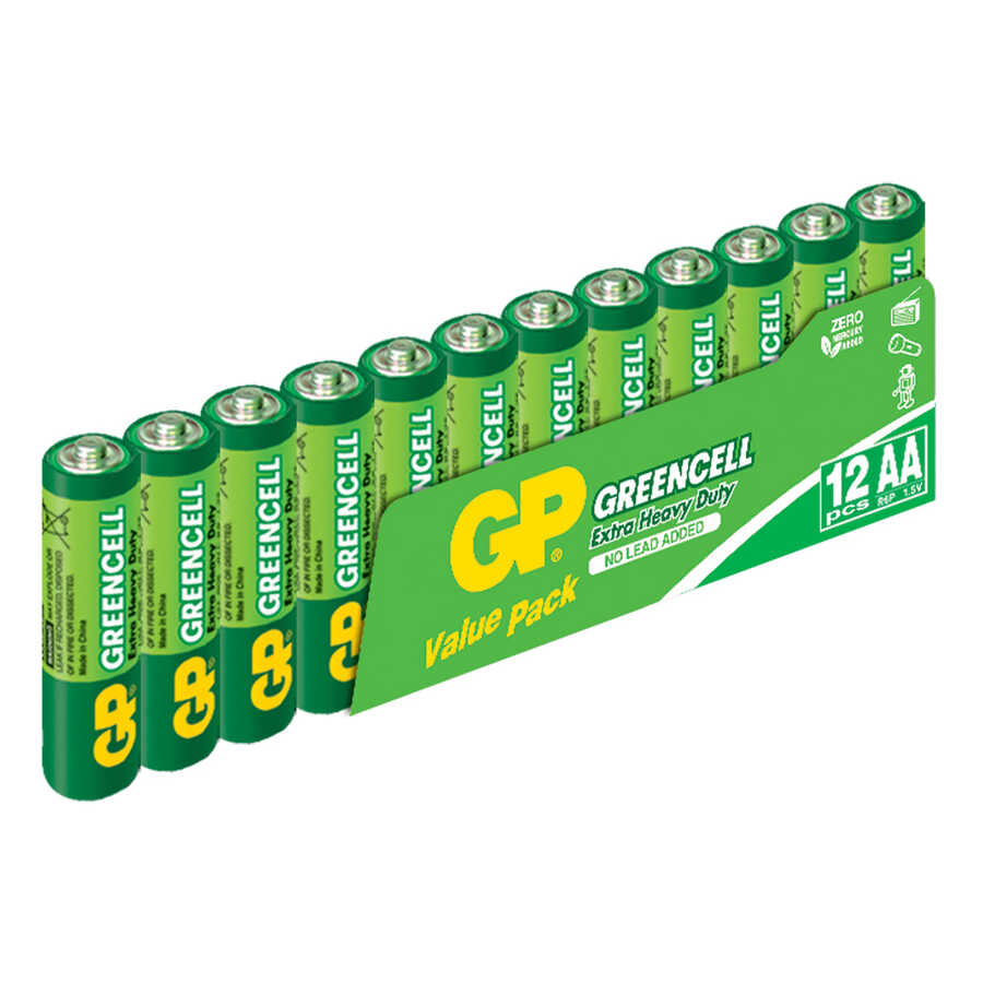  Gp Batteries Gp15g Greencell R6p/1215/aa Kalem Pil, 1.5 Volt, 12