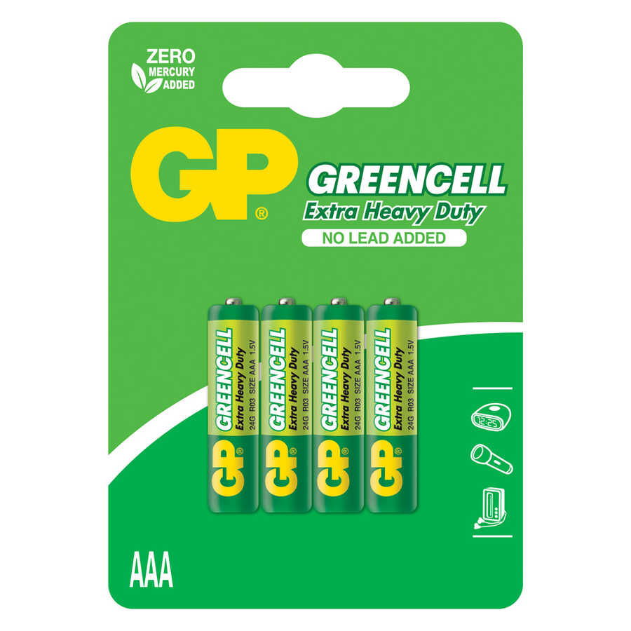  Gp Batteries Gp24g Greencell R03/1212/aaa İnce Kalem Pil, 1.5 Volt, 4
