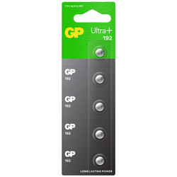 GP - GP Batteries 192 Ultra Plus LR41/192/V3GA Boy Alkalin Düğme Pil, 1.5 Volt, 5'li Kart