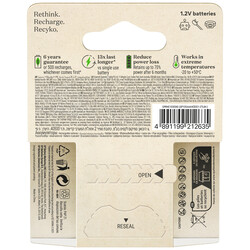 GP Batteries Recyko 950mAh AAA İnce Kalem Ni-Mh Şarjlı Pil, 1.2 Volt, 4'lü Kart - Thumbnail