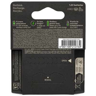 GP Batteries Recyko Pro AA Kalem Ni-Mh Şarjlı Pil, 1.2 Volt, 4’lü Kart