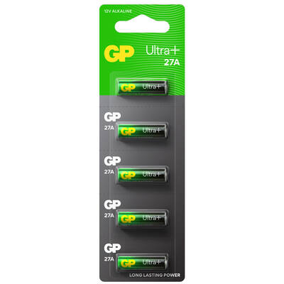 GP Batteries 27A Ultra Plus 27A/Mn27 Boy Pil, 12 Volt, 5'li Kart