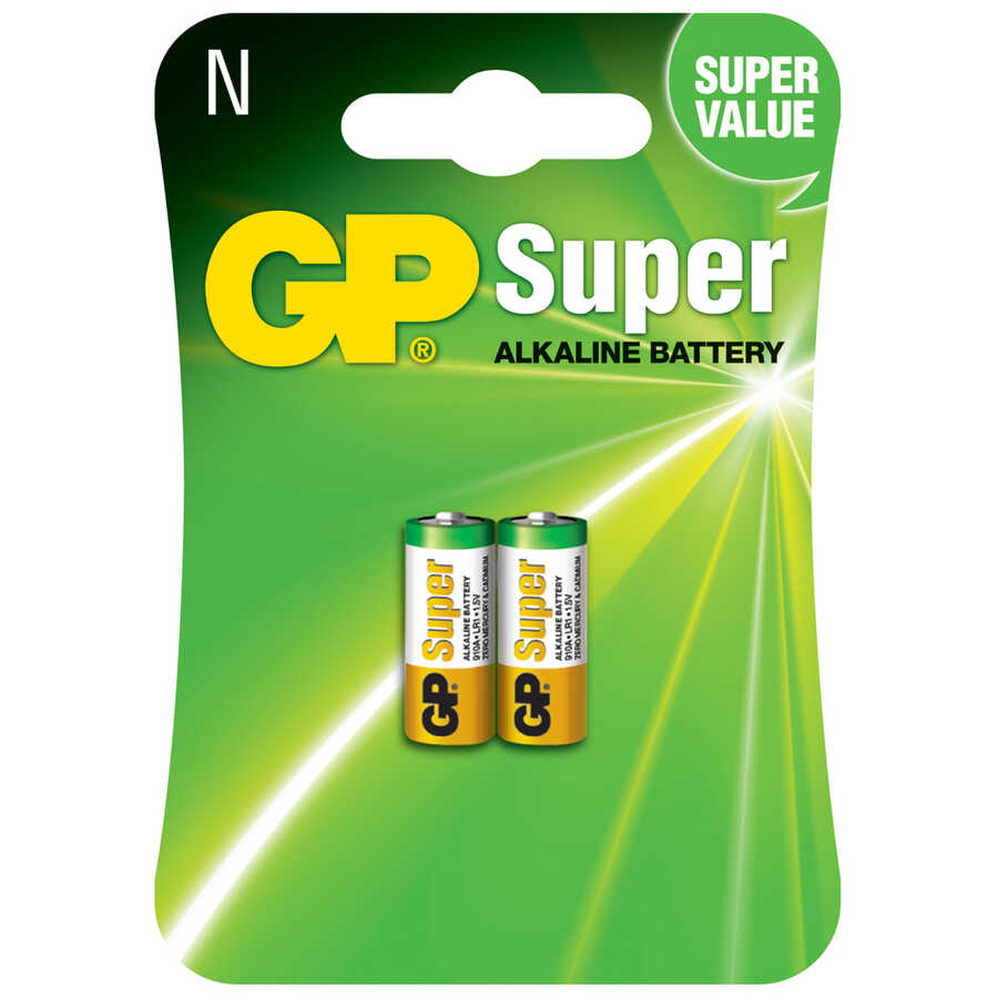  Gp Batteries Gp910a Süper Alkalin Lr1/n/910a Boy Yarım Kalem Pil, 1.5 Volt, 2
