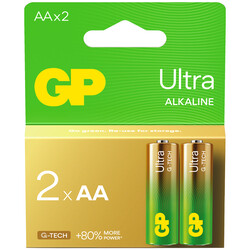 GP - GP Batteries G-TECH Ultra Alkalin Kalem LR6 - AA Boy 1.5V Pil 2'li Kart