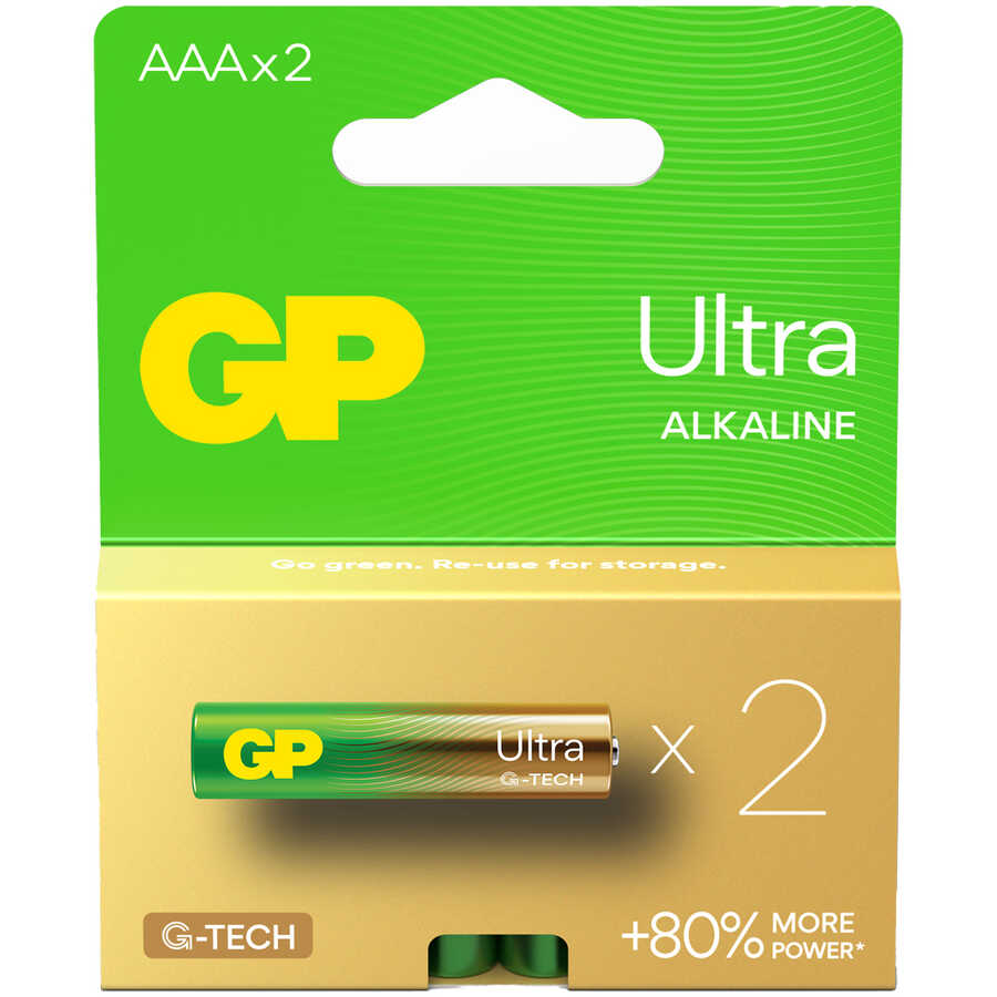  Gp Batteries G-tech Ultra Alkalin İnce Lr03 - Aaa Boy 1.5v Pil 2