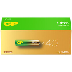 GP Batteries G-TECH Ultra Alkalin Kalem LR6 - AA Boy 1.5V Pil 40'lı Kutu - Thumbnail