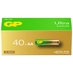 GP - GP Batteries G-TECH Ultra Alkalin Kalem LR6 - AA Boy 1.5V Pil 40'lı Kutu