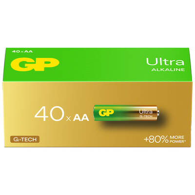 GP Batteries G-TECH Ultra Alkalin Kalem LR6 - AA Boy 1.5V Pil 40'lı Kutu