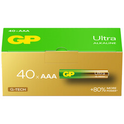 GP Batteries G-TECH Ultra Alkalin İnce LR03 - AAA Boy 1.5V Pil 40'lı Kutu - Thumbnail