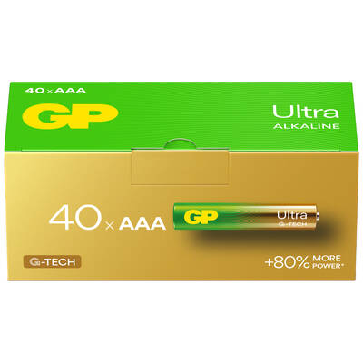 GP Batteries G-TECH Ultra Alkalin İnce LR03 - AAA Boy 1.5V Pil 40'lı Kutu