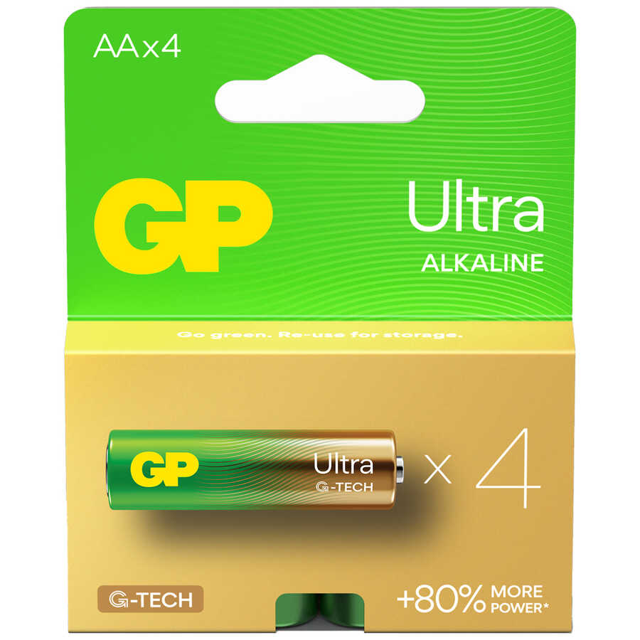  Gp Batteries G-tech Ultra Alkalin Kalem Lr6 - Aa Boy 1.5v Pil 4