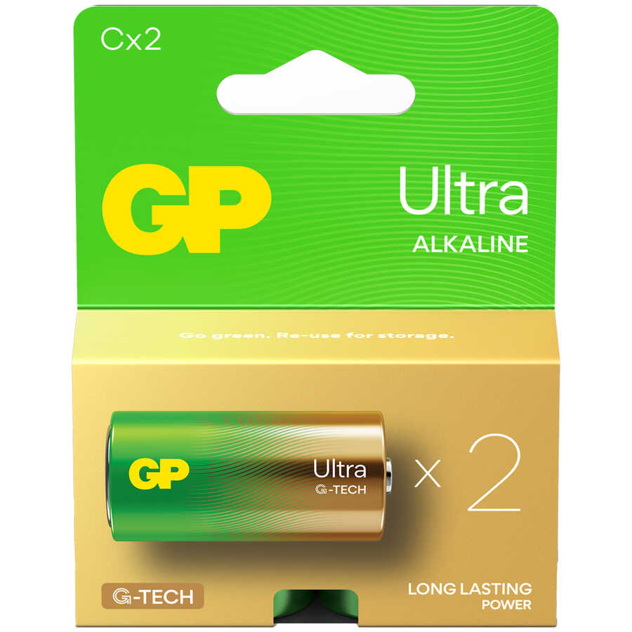  Gp Batteries G-tech Ultra Alkalin Orta Lr14 - C Boy 1.5v Pil 2