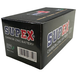 Supex 6F22 Çinko Karbon 9V Pil 12 li kutu - Thumbnail