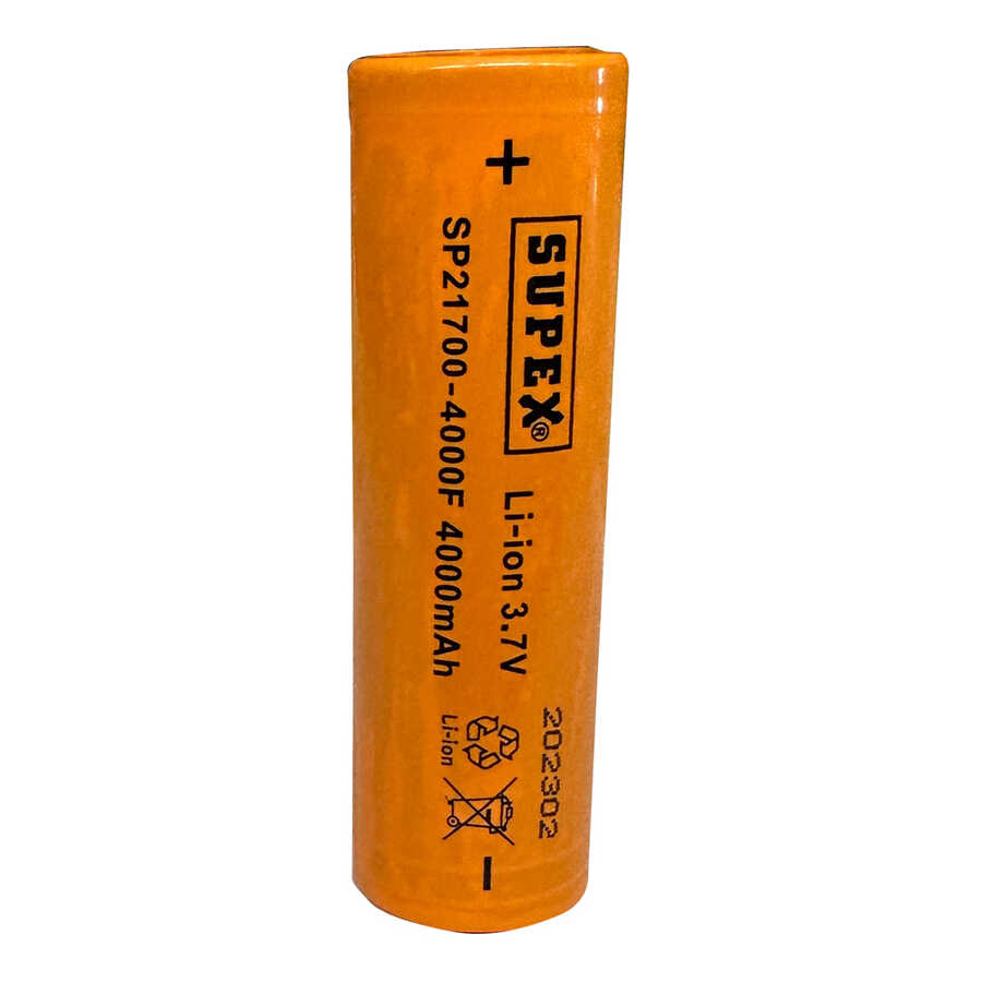  Supex Icr21700-4000f Lityum Ion 3.7v 4000mah Düz Kafa Pil