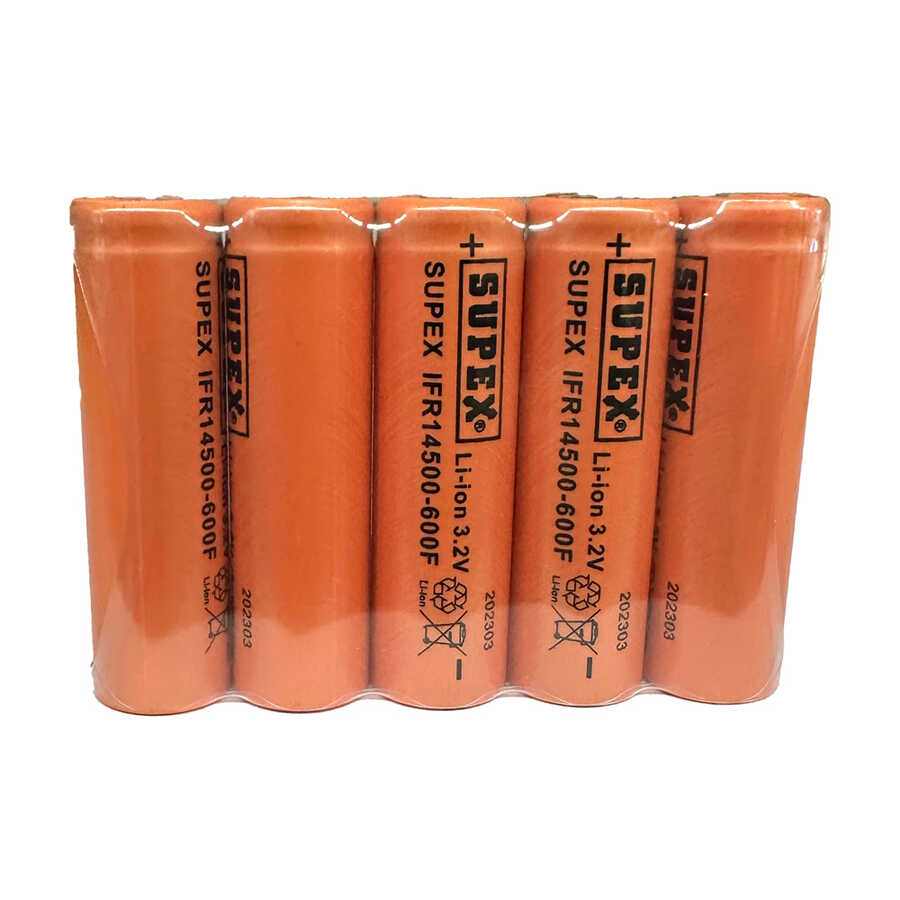  Supex Ifr14500-600f 3.2v 600mah Li-ıon Düz Kafa Pil
