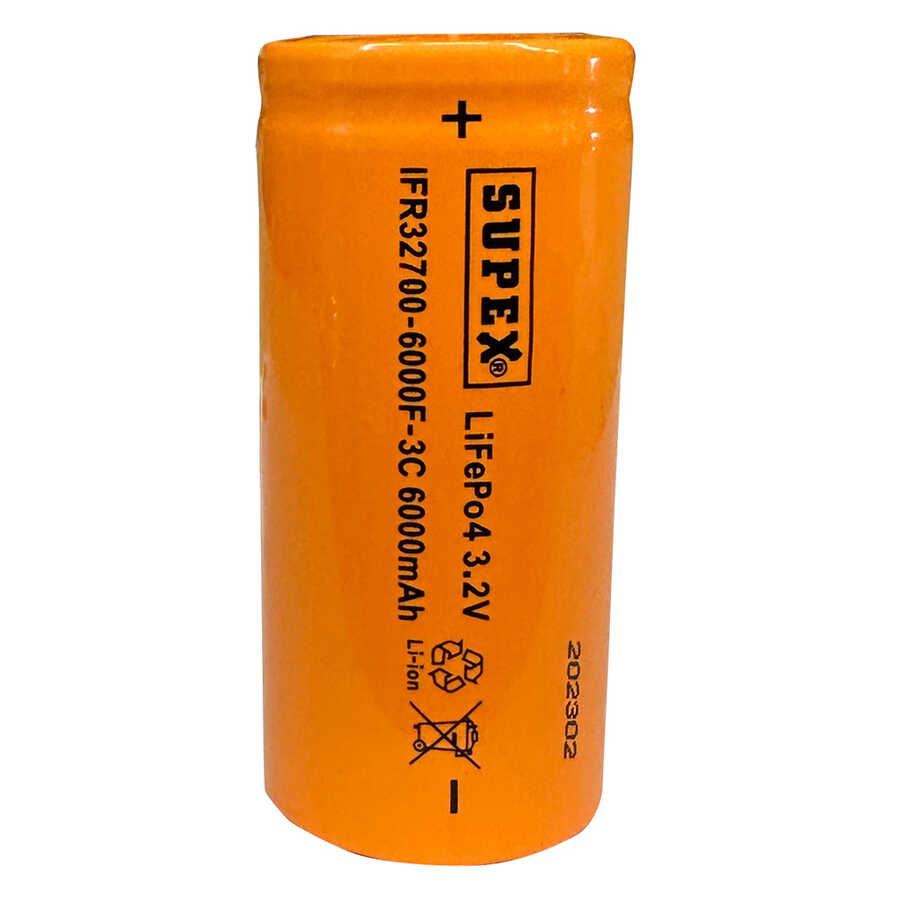  Supex Ifr32700-6000f-3c 3.2v Li-ıon 6000mah 3c Deşarj Akımı Düz Kafa Pil