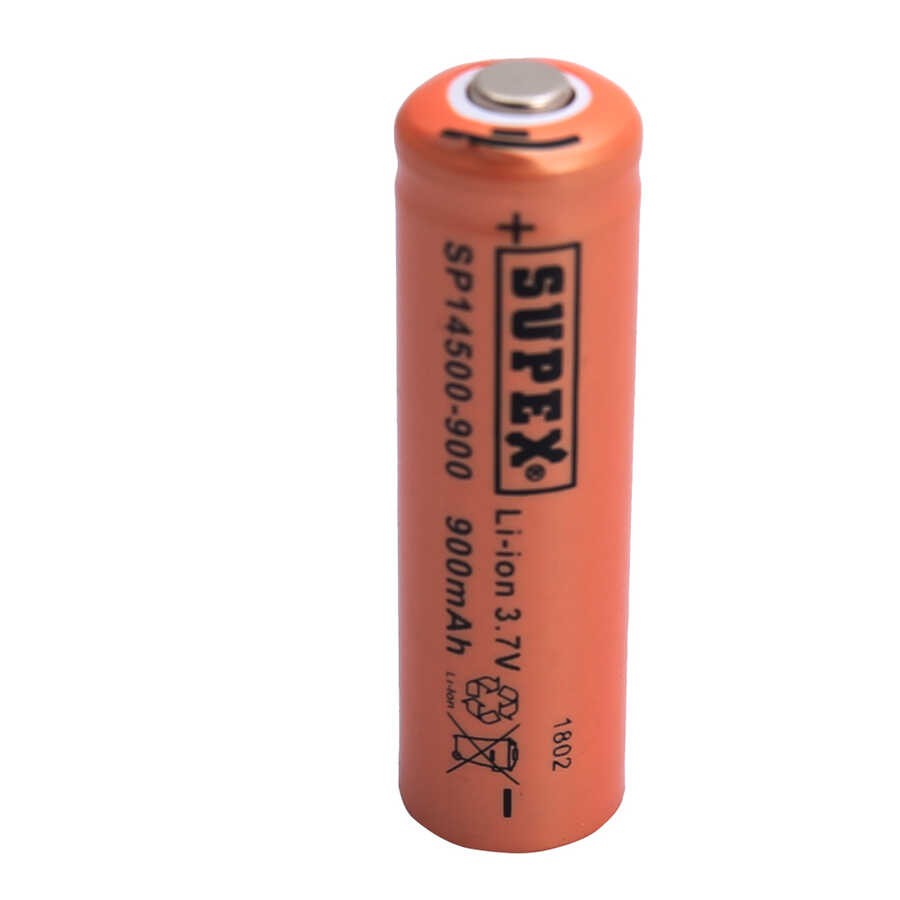  Supex Sp14500-900 3.7v 14500 Model 900mah Li-ion Uçlu Pil