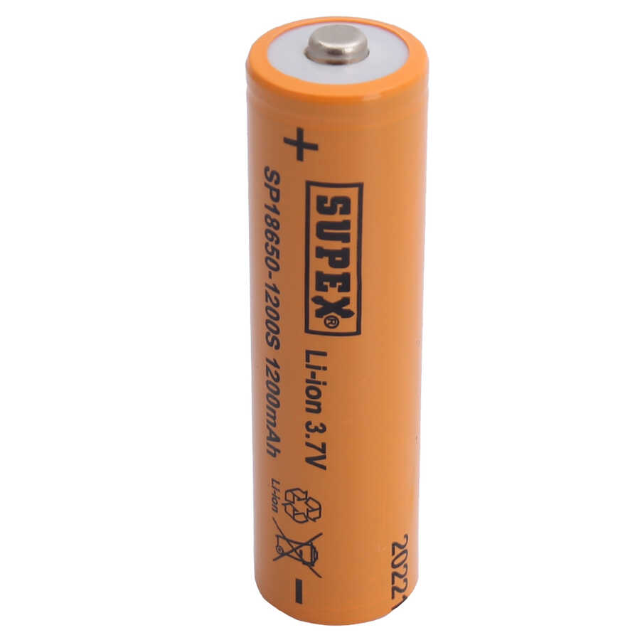  Supex Sp18650-1200s 3.7v 18650 Model 1200mah Li-ion Uçlu Pil